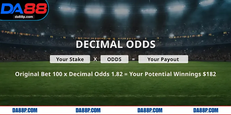 Hướng dẫn cách đọc và tính tiền thắng của Decimal odds